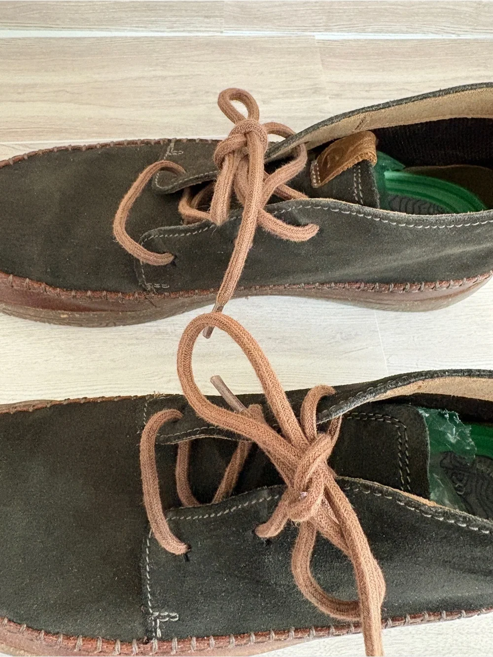 Clarks Olive Green Suede Laced Chukka Boots